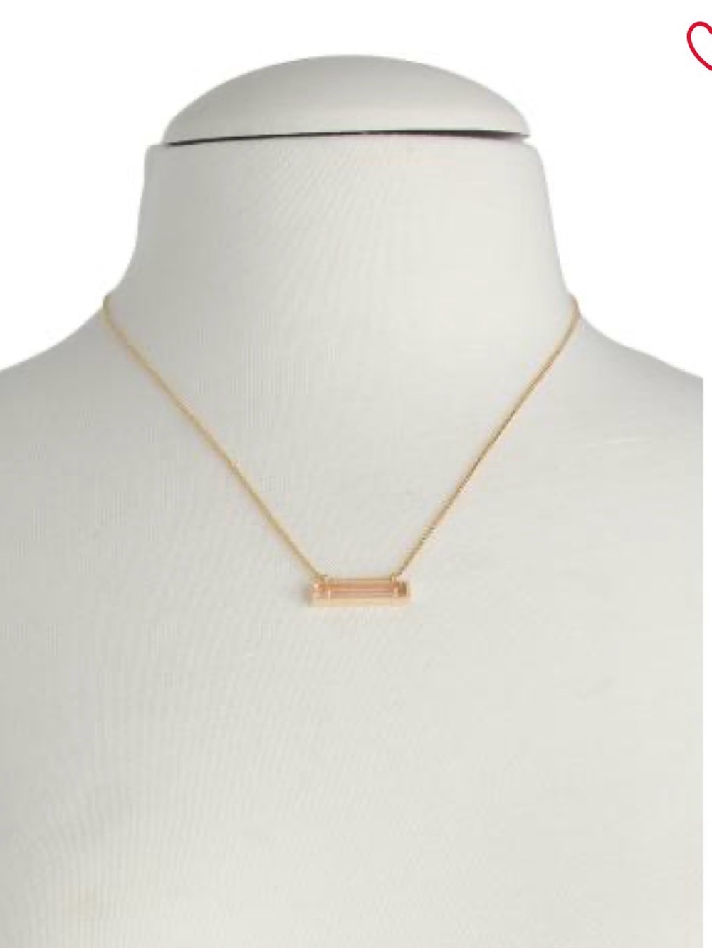 NWT KENDRA SCOTT leanor gold peach glass necklace